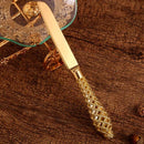 Conjunto de Faca e Espátula para Bolo Dourados- 2 PCS