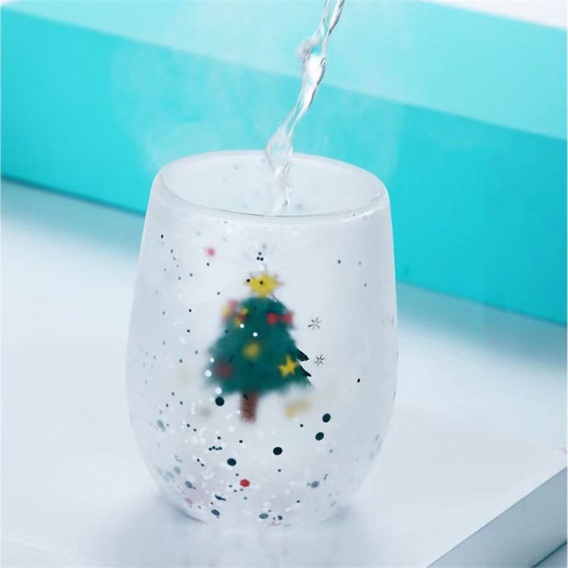Copo Dual de Natal com Glitters
