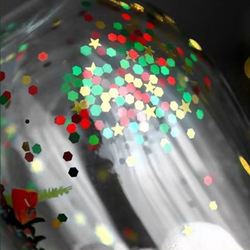 Copo Dual de Natal com Glitters