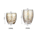 Copo Dual de Vidro Duplo com Estrela