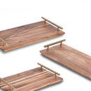 Bandeja de Madeira Nórdica com Alça