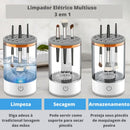 Limpador de Pincéis de Maquiagem Elétrico 3 em 1