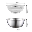 Vasilha para Saladas com Escorredor de Aço inoxidável 2 em 1