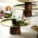 Bandeja com base de madeira