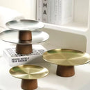 Bandeja com base de madeira