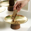 Bandeja com base de madeira