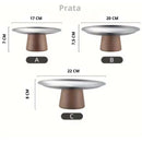 Bandeja com base de madeira