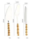 Kit de Espátulas e Facas de Bambu