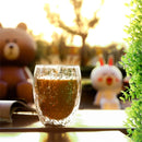 Copo Dual de Vidro Duplo com Estrela