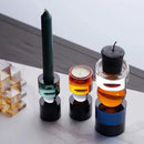 Porta-Velas Geométrico Colorido