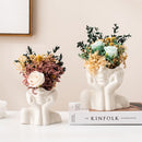 Vaso de Flor Estatueta Faces