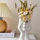 Vaso de Flor Estatueta Faces