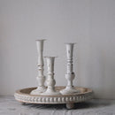 Bandeja Decorativa Rústica com Contas de Madeira