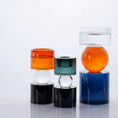 Porta-Velas Geométrico Colorido