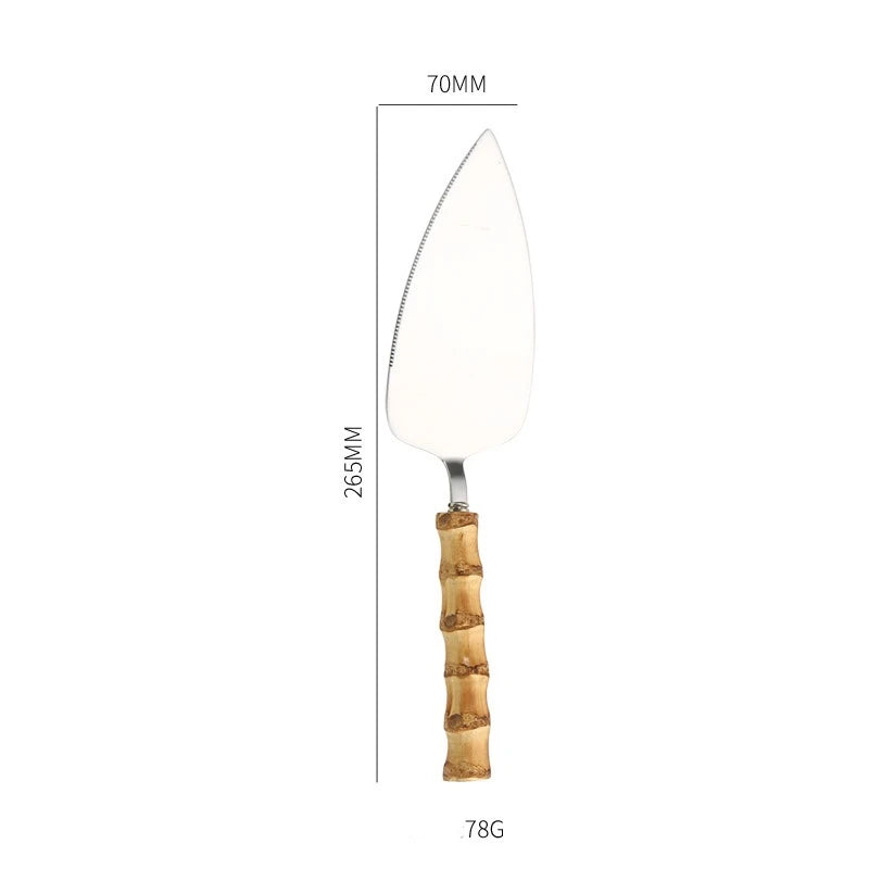 Kit de Espátulas e Facas de Bambu