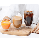 Caneca Dual de Vidro Duplo - 2/4 peças