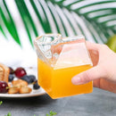 Copo de Vidro em Formato de Caixinha de Leite