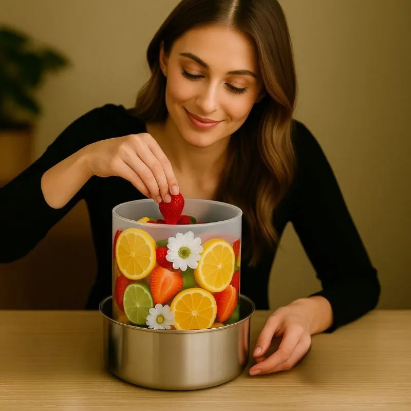 Porta Garrafa de Bebidas- Molde de Gelo+Suporte de Aço Inox