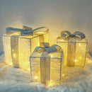 Kit Caixas de Presente de Natal com LED