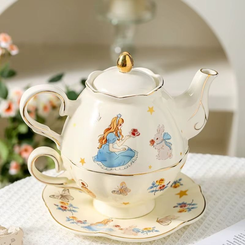 Conjunto de Chá Alice no País das Maravilhas