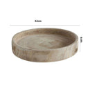 Bandeja Redonda de Madeira Basic