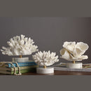 Escultura de Coral Artificial com Base em Mármore