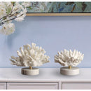 Escultura de Coral Artificial com Base em Mármore