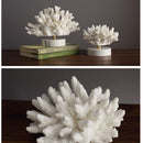 Escultura de Coral Artificial com Base em Mármore