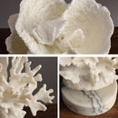 Escultura de Coral Artificial com Base em Mármore