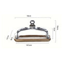 Mantegueira de Madeira com Tampa de Vidro