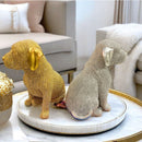 Estatueta  Decorativa de Cachorro Texturizada