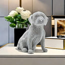 Estatueta  Decorativa de Cachorro Texturizada