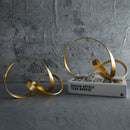 Escultura Decorativa de Nó Abstrato Dourado