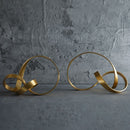 Escultura Decorativa de Nó Abstrato Dourado