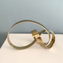 Escultura Decorativa de Nó Abstrato Dourado