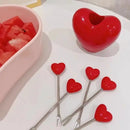 Garfinhos de Coração em Aço Inox com Suporte