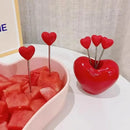 Garfinhos de Coração em Aço Inox com Suporte