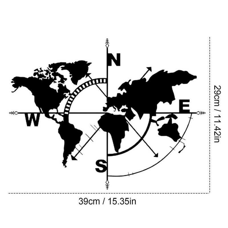 Mapa Mundo Metálico