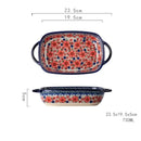 Tigela de Cerâmica com Alça e Estampa Floral