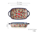 Tigela de Cerâmica com Alça e Estampa Floral