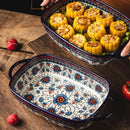 Tigela de Cerâmica com Alça e Estampa Floral