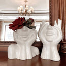 Vaso de Flor Estatueta Faces